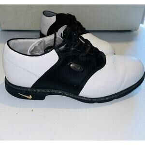 Nike Airliner 970810Y3 Mens Golf Shoes Cleat White Brown Saddle Size 10.5 READ
